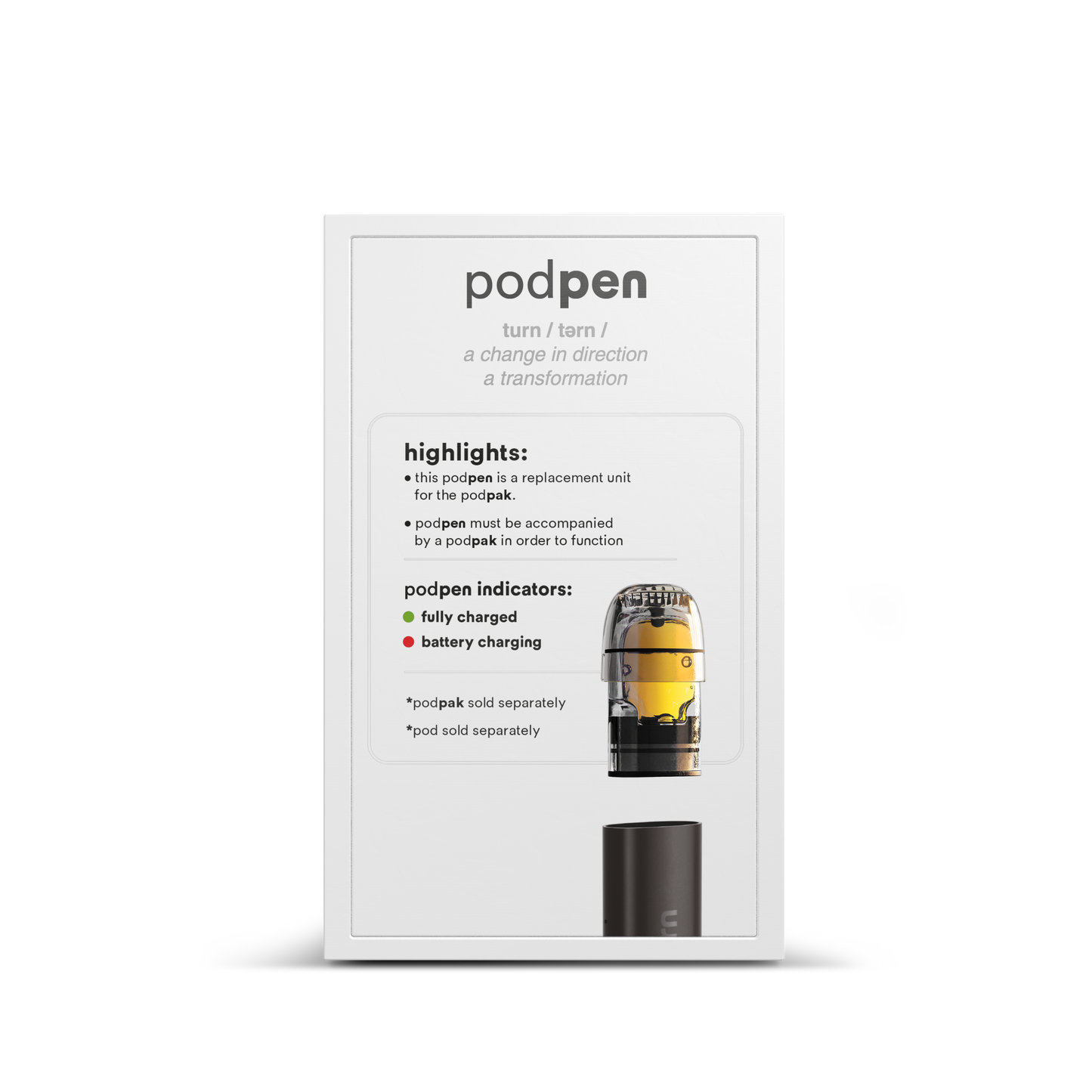 replacement podpen // battery // black