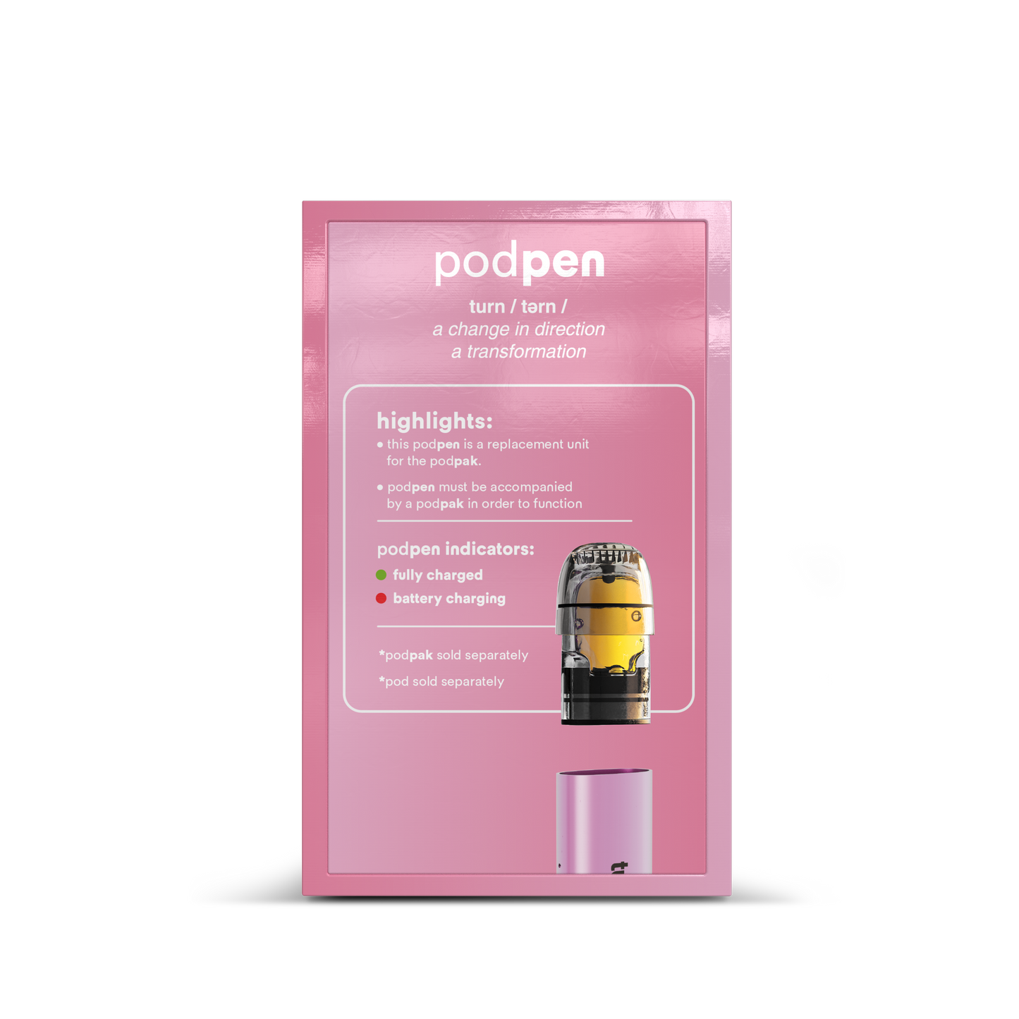 replacement podpen // battery // pink