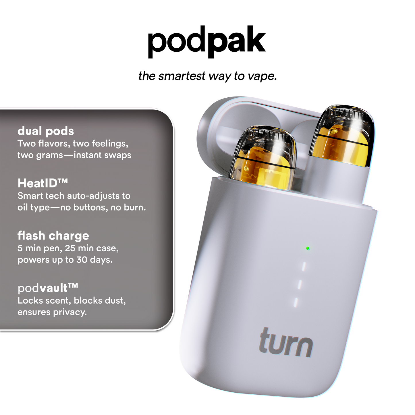 turn podpak // white