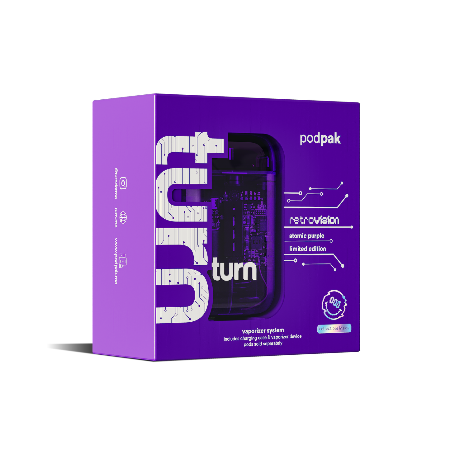 turn podpak // atomic purple