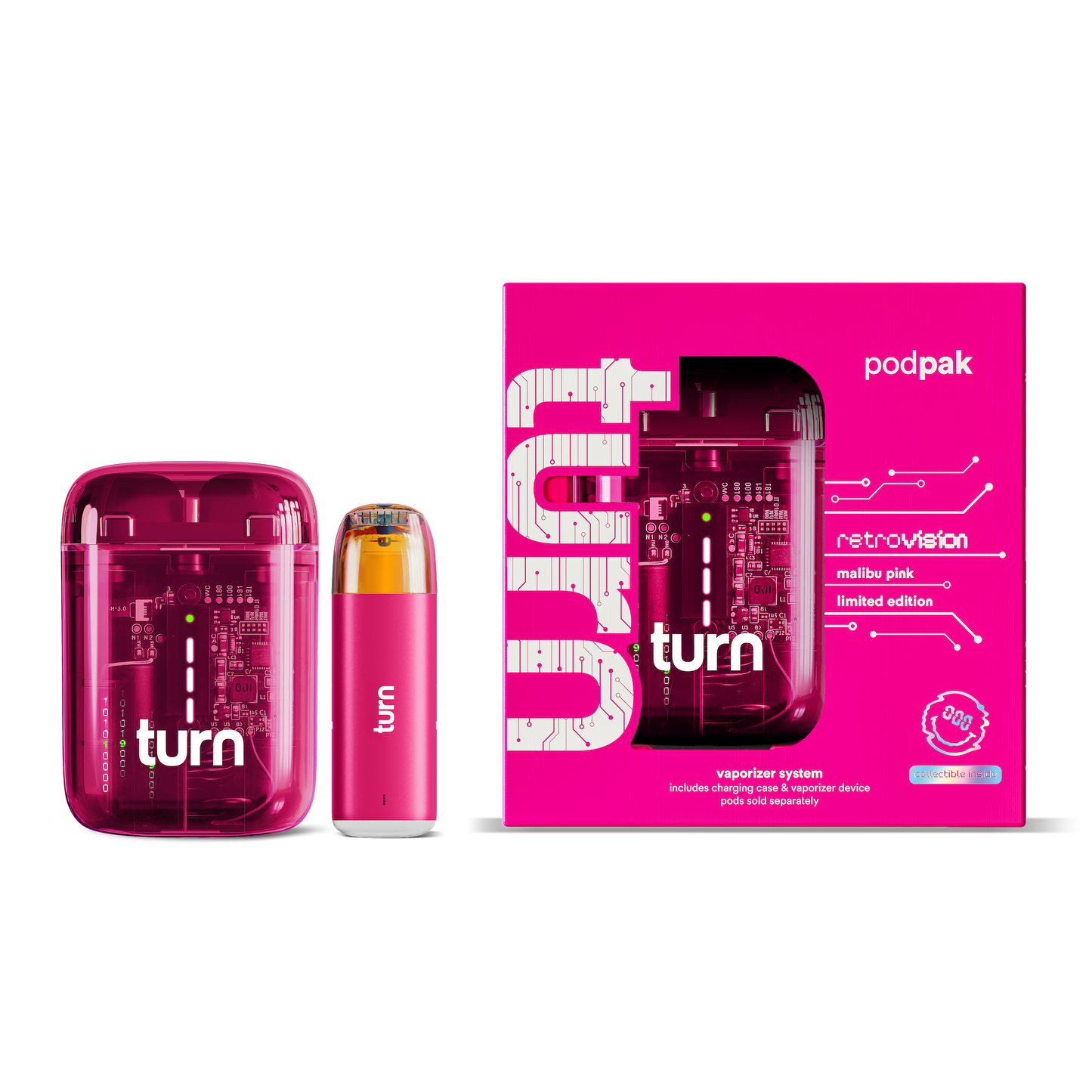 retrovision turn podpak // malibu pink