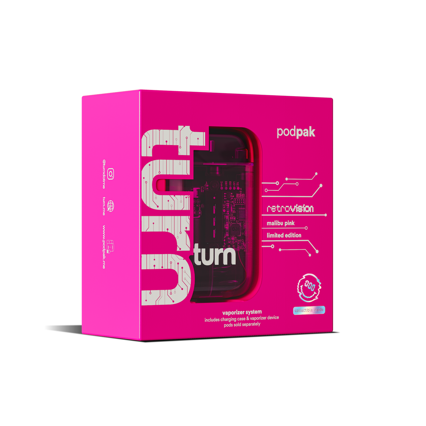 retrovision turn podpak // malibu pink