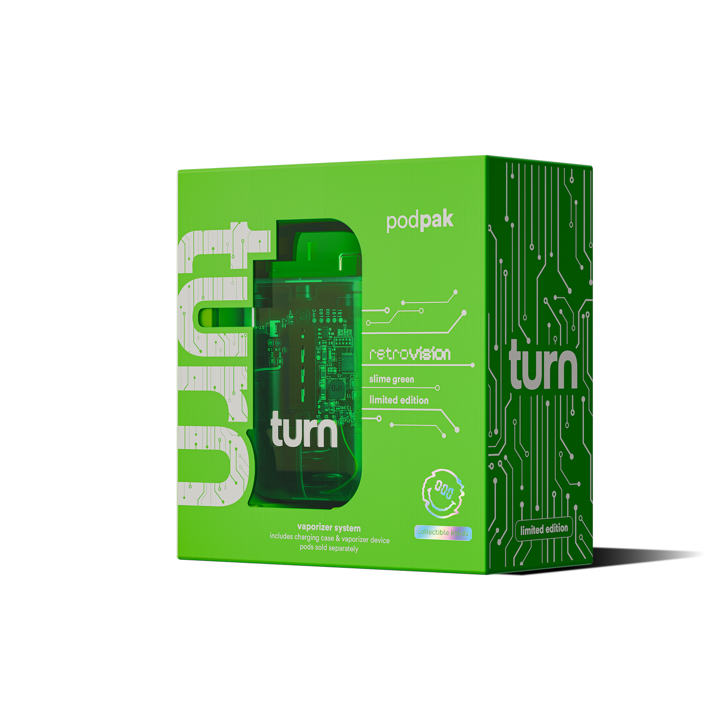 turn podpak // slime green